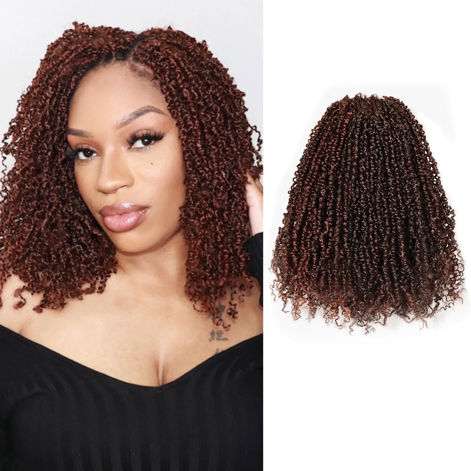 1 Pack YT | Toyotress® Yanky Twist Crochet Hair Mix-color Short Passion Twist Pre Twisted Bob Twist Hair Extensions Toyotress